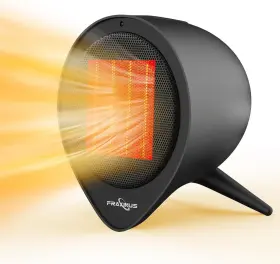 Fr2618 Fraxinus Small Space Heater 1500w Ptc Ceramic Heating With 15h Timer Mini Electric H