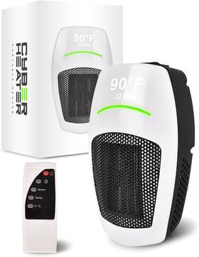 Freeze2trim 445036650653 Cyber Heater 500w Portable Space With Remote Timer And Thermostat