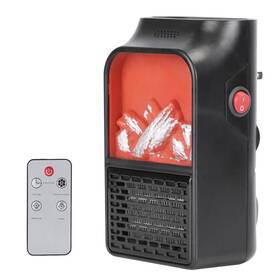 Fresh Fab Finds Fff-800w-gpct4520 Wall Outlet Space Heater With Remote Adjustable - Black