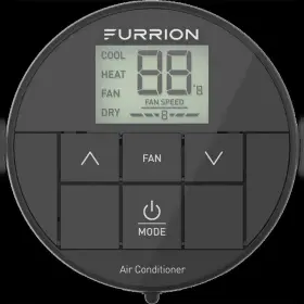 Furrion 897093216557 Single-zone Basic Backlit Led Wall Thermostat - Black 2 Fan Speeds Compatible He