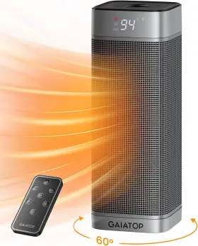 1500w Gaiatop Sh-01 Space Heaters For Indoor Use Portable Electric Heater Silver