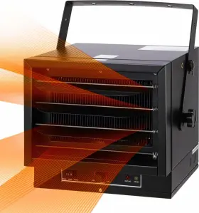5000w Garvee 967745838906 Electric Garage Heater 240v Compact Digital Fan-forced Ceiling Mount H
