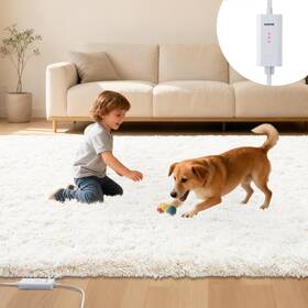 Garveehome 199641477552 Wired Heated Floor Mat 4x6 Ft Rug Gaming With 3 Heat Levels And Aut