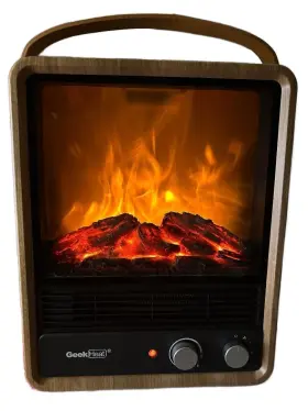 808162 Geek Heat 1500-watt Flickering Flame Crackle Heater - Natural