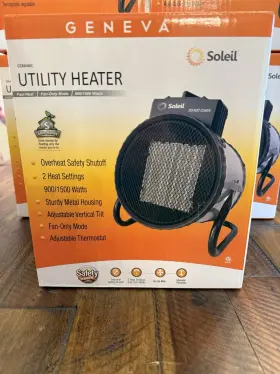 Tv-118111 Geneva Industrial Portable Ceramic Heater With Adjustable Thermostat
