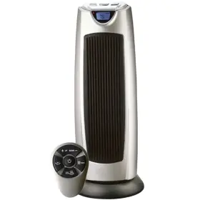 Tv-118578 Geneva Industrial Portable Heater 1500w Ceramic Oscillating Tower With Remote 2-speed Fan