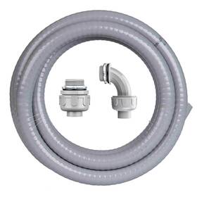 Geowaky 768795313155 3/4 Inch 10 Ft Liquid-tight Conduit And Connector Kit Non Metallic Flexible C