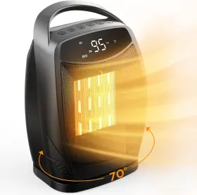 1500w Givebest 445017851871 Portable Electric Space Heater 1500w/750w With Adjustable Thermostat Black