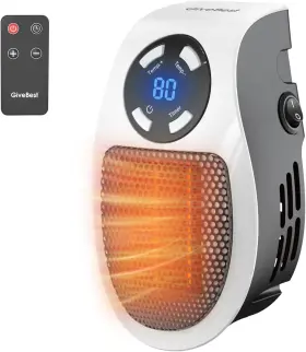 Givebest 630128804466 Programmable Space Heater With Led Display Remote Wall Outlet Electric