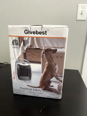 1500w Givebest 763944058253 Portable Electric Space Heater - Silver