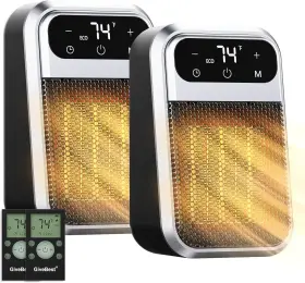 800w Givebest 800689631478 Wall Socket Space Heater With Remote Control