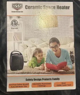 1500w Givebest 974927630135 Portable Electric Space Heater 1500w/750w Ceramic With Thermostat Heat