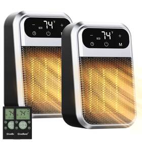 Givebest B0d7qp7v4x 800w Wall Outlet Space Heater Remoteled Display Small Plug In Electric