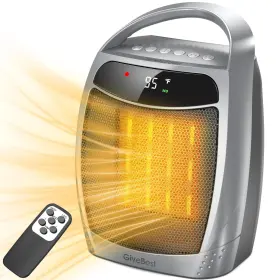 B0fcrq5vmh Givebest 1500w Digital Space Heater Portable Ptc Ceramic Remote Timer 4-mode Eco