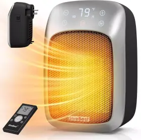 Mh-21 Givebest 800w Wall Outlet Electric Space Heater W Remote Adjustable Thermostat And Timer