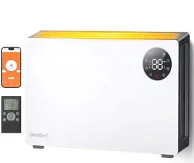 Pawm340ew Givebest Super Quiet Wall Mount Smart Heater -indoor Use 1500w Convection Wifi