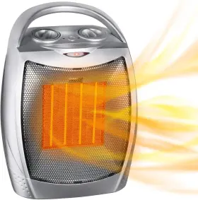 Pct-905 Givebest Portable Electric Space Heater With Thermostat 1500w/750w Silver