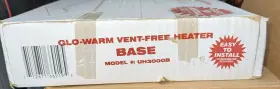 Uh3000b Glo Warm Glo-warm Vent Free Heater Base White Model