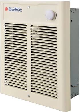 Global Industrial 246744 Fan Forced Wall Heater With Built-in Thermostat Shaded Pole M