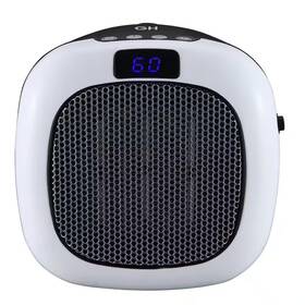 Good Housekeeping 313023368355 750-watt 5 Inch Plugin Wall Mount Ceramic Electric Spaceheater Adjustable Thermos