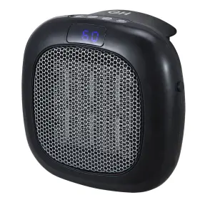 73027-bk Good Housekeeping Wall-mount Indoor Mini Space Heater With Thermostat 750w Black