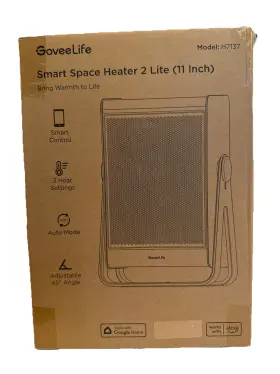 H7137 Govee Life Smart Space Heater 2 Lite Control 3 Heat Settings Bnib