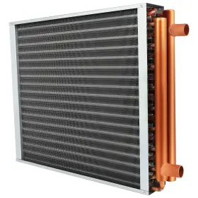 132355-5349-1507232302 Gpoas 18x18 Heat Exchanger Water To Air Forced Heating With 1 Copper Ports Hot Wat