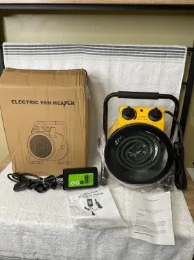 X004q6yrb3 Greenhouse Electric Fan Heater 1.5kw 230v Portable Thermostat Controller