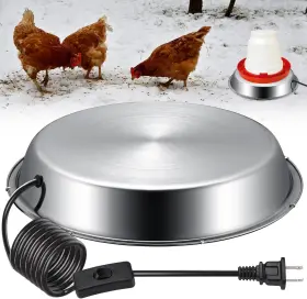 Gstream 749346778616 Automatic 12 Inch Poultry Water Heater Base For Winter - Suitable Plastic And Me
