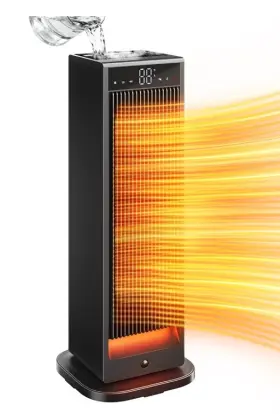 Gd9215ad39 Happinter Space Heater With Humidifier 1500w Ptc Electric Led Touchscreen Remote