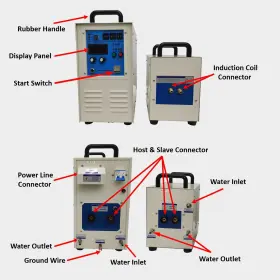 2p20r60 Haywhnkn 220v High Frequency Induction Heater Furnace Heating Machine Welder
