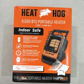 Hh-20ad-5 Heat Hog 9000 Btu Portable Propane Heater 2-setting Dial Auto Shut-off 200sqft