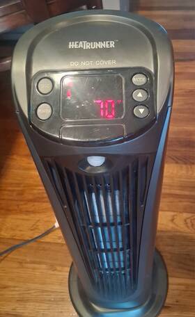 Heat Runner Hea33554 Mod# 33554 25 Inch 1500w Oscillating Ceramic Tower Heater- Blk