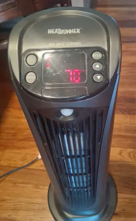 Hea33554 Heat Runner Mod# 33554 25 Inch 1500w Oscillating Ceramic Tower Heater- Blk