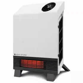 Heat Storm 313028231265 Portable Space Heater Infrared Quartz Floor To Wall Unit Remote Quiet 1 000 Watt