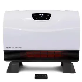 Heat Storm 313113275235 Portable Space Heater Floor Wall Unit Infrared Quartz Thermostat 1500-watt White