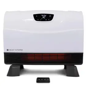 Heat Storm 445039665661 Portable Space Heater Floor Wall Unit Infrared Quartz Thermostat 1500-watt White