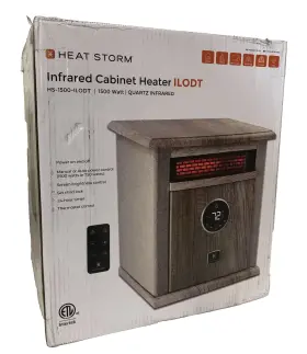 Hs-1500-ilodt Heat Storm 1500 Watt Logan Deluxe Portable Electric Infrared Space Heater Tan