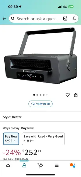 Mohs-6000-gc Heat Storm 6000w 240v Heavy Duty Wifi Enabled Heater Digital Remote Garage Workshop Warmer