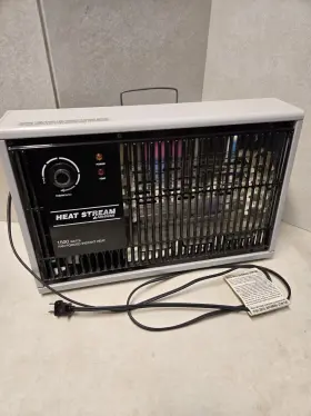 1500w Heat Stream 30h12 Vtg Instant Electric Floor Space Heater Model Tested