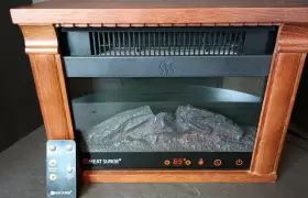 Wb3d Heat Surge Mini Movable Portable Heater Electric Fireplace 1200w And Remote 2018