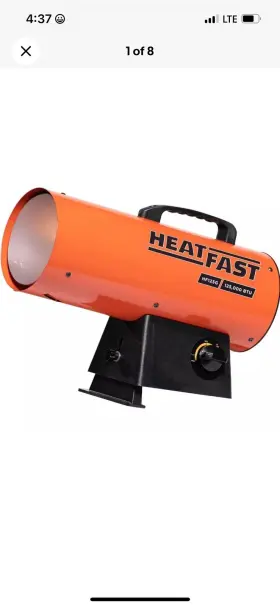 Hf120 Heatfast 125 000 Btu Lp Forced Air Propane Space Heater Variable Heat Control