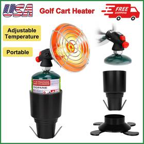 Heathive 77608 Propane Heater With Self Igniter 2-in-1 Outdoor Golf Cart Heaters Cylinder Base