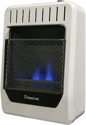 Ml200tbg Heating 726084356672 Propane Gas Blue Flame Space Heater With Thermostat Control For
