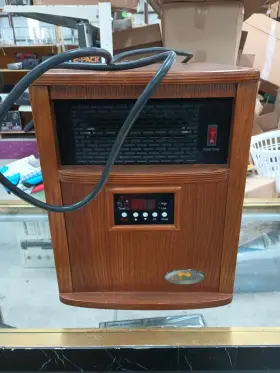 Lt1500-nsn-kh Heatsmart Electric Infrared Heater Moveable Room Wood Cabinet Tested/work