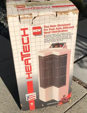 1500w Heattech Ht-15 Techno-therm Heatech Electric Air Space Heater Fan White 12.5 Amps