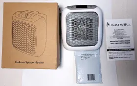 Heatwell 735541210228 Wall Unit Delux Personal Space Heater White New Open Box