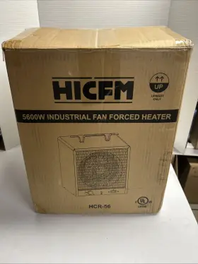 4800w Hicfm 894192003903 Electric Portable Fan-forced Heater 240v Fast Heats Up To 500 Ft . Wit