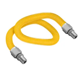 Highcraft 854263027881 Gas Connector Kit 72 Inch Yellow Coated Stainless Steel 3/8 Od Flexible