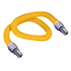 Highcraft 854263027942 Gas Connector Kit 72 Inch Yellow Coated Stainless Steel 3/8 Od Flexible